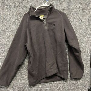 North Face A5 Sweater Men L Grey 1/4 Zip Pullover Casual Comfort Fall Winter